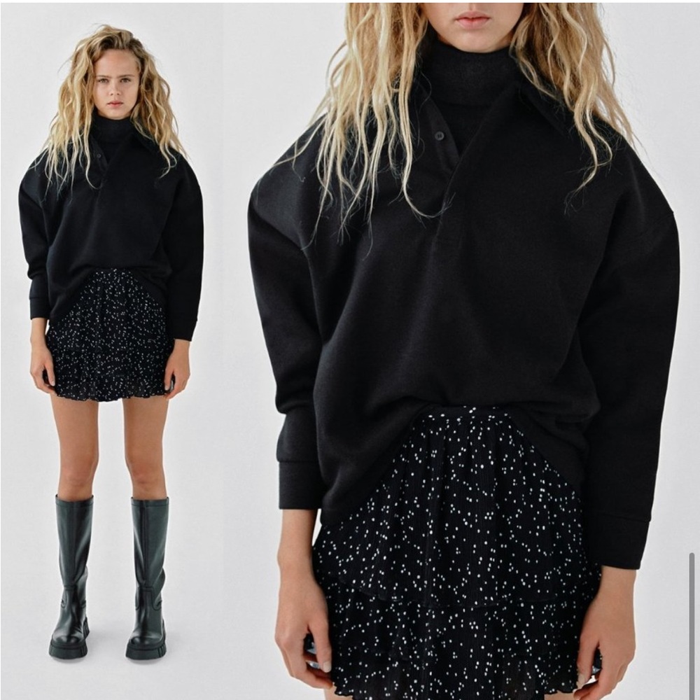 Zara Black and White Polka Dot Skort - Picture 5 of 15